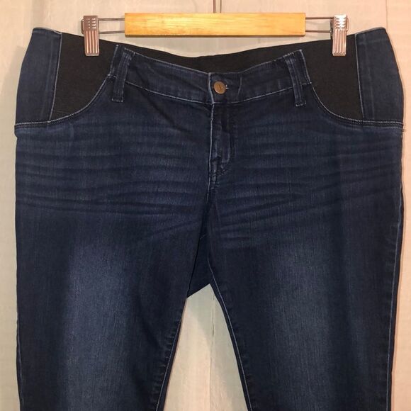 isabel 12 Dark Wash Blue Maternity Skinny Jeans - Picture 3 of 16